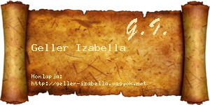 Geller Izabella névjegykártya